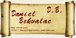 Daniel Bekvalac vizit kartica